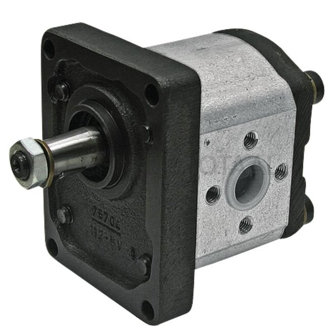 Bosch/Rexroth Single pump clockwise - 256R918C02270, 5168841 | Output volume: 25 cc/rev | Drive shaft: Taper 1:8, Ø 17.46 | Direction of rotation: Right | Line connection suction side: Ø 40mm, 4-Loch, M8 | Line connection pressure side: Ø 30mm, 4-Loch, M6 | Adaptor pla
