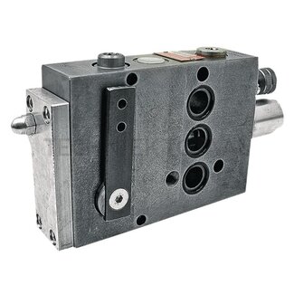 GRANIT Control unit This auxiliary control unit is a four-position device that can be used for double- and single-acting lifting cylinders. It has gate-sealed consumer connections A and B. This means extremely low internal leakage rates under high loads. The con