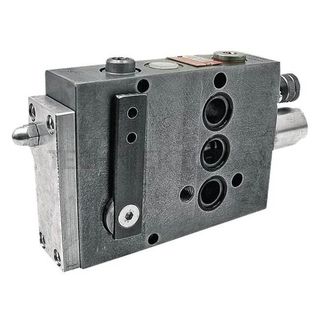 GRANIT Control unit This auxiliary control unit is a four-position device that can be used for double- and single-acting lifting cylinders. It has gate-sealed consumer connections A and B. This means extremely low internal leakage rates under high loads. The con