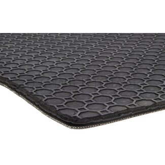 GRANIT Fußmatte Gummi schwarz, Antirutsch, Antistatisch, mit Stoff Rand