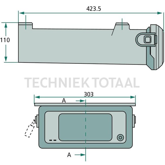 GRANIT Dokumentenkasten - 28800154 | Höhe: 119 mm | Breite: 303 mm | Tiefe: 423,5 mm | passend für: A4-Dokumente | Bezeichnung: Dokumentenkasten | Verwendung z.B. für: • Nutzfahrzeuge, Container, Gabelstapler, etc.<br> • als Behälter für Anleitungen, Lieferschei