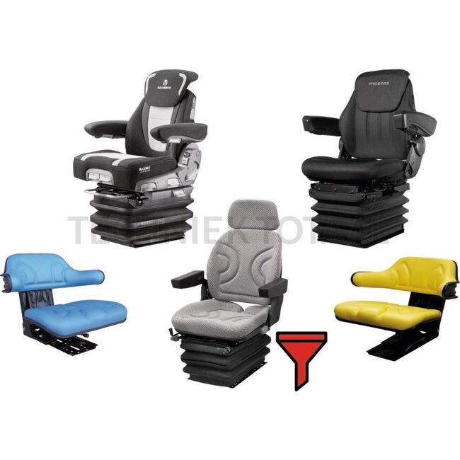 GRAMMER B12 - 12070952, 11145820 | Zittingtype: B12 | Ophanging: mechanisch | Bekledingstype: PVC | Zittingcontactschakelaar: Ja | Spoormaat: 328 mm | Zittingbreedte: 478 mm | Gordelsysteem: Ja | Lengte: 510 mm | Hoogte: 485 mm | Technische gegevens: • Mechanisch