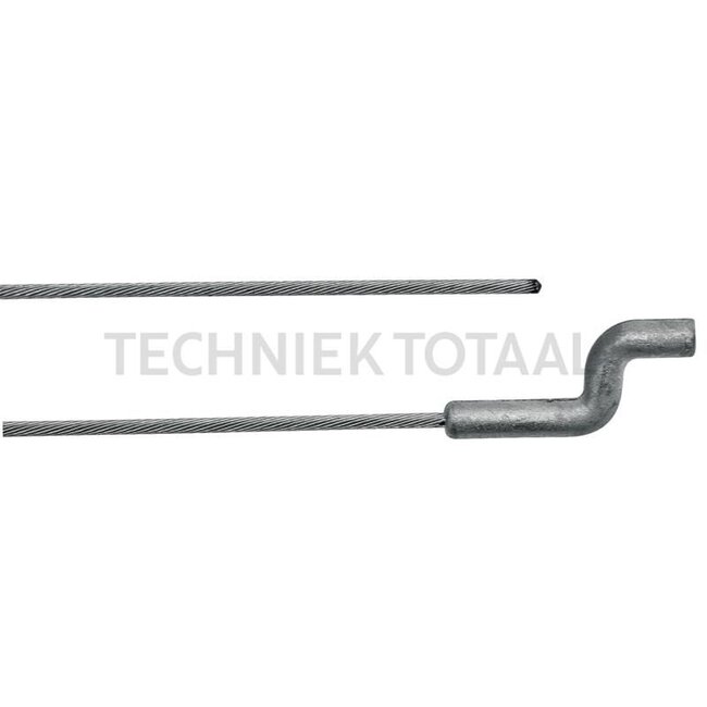 GRANIT Staalkabel - Lengte 2000 mm, Buiten-Ø 1,5 mm, Technische gegevens: S-haak / Ø x lengte: 4 x 25 mm