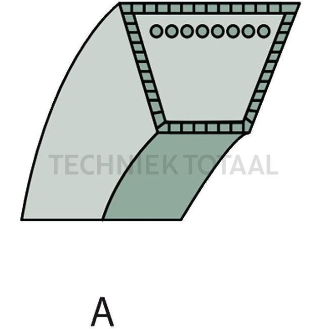 Agria Keilriemen Typ A - Abmessung: 13 x 841 Li. Abbildung: A - 48180