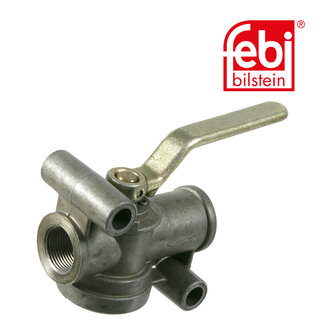 FEBI Bilstein Stop Cock for compressed air system - Deutz-Fahr, Liebherr -Deutz-Fahr, Liebherr