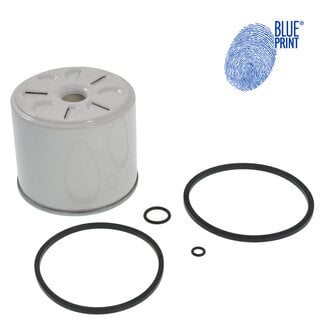 Blue Print Fuel Filter with seal rings - Case IH, Claas, Deutz-Fahr, Fendt, HÜRLIMANN, JCB Landpower, John Deere, Kubota, Landini, Massey Ferguson, New Holland, Renault, Same