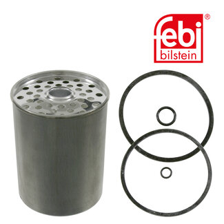 FEBI Bilstein Fuel Filter with seal rings - AGCO, Case IH, Caterpillar, Claas, JCB Landpower, Komatsu Ltd., Lamborghini Trattori, Massey Ferguson, New Holland, Same, Steyr, Valtra