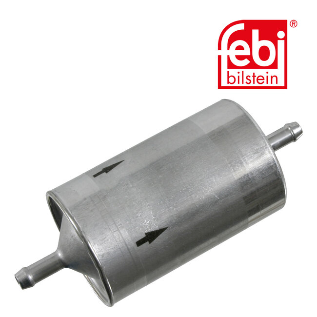 FEBI Bilstein Brandstoffilter - Caterpillar, John Deere - 21626, 3I-1486, AT356454 | Buitendiameter: 55 mm | Diameter buis: 8 mm | Filter type: leidingfilter | Hoogte: 138,2 mm