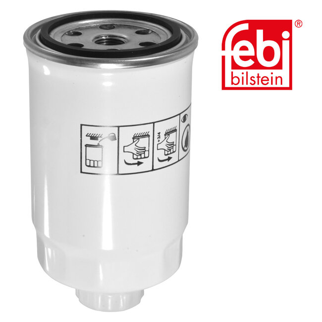FEBI Bilstein Brandstoffilter - Claas, Deutz AG, Deutz-Fahr, Liebherr, Massey Ferguson - 182350, 0006495001, 0006495002, 06495000, 06495001, 1174398, 1174483, 2992609M2, 571039808 | Behuizingsmateriaal: metaal | Inwendige diameter van keerring: 61,5 mm | Uitwendige dia