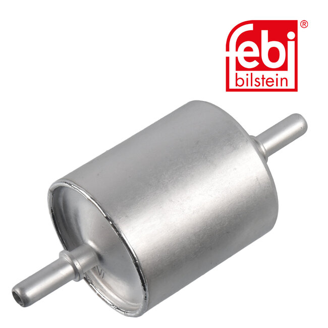 FEBI Bilstein Brandstoffilter - John Deere - 184190, AL153517, L116240 | Buitendiameter: 50 mm | Diameter buis: 8 mm | Filter type: leidingfilter | Lengte: 118 mm