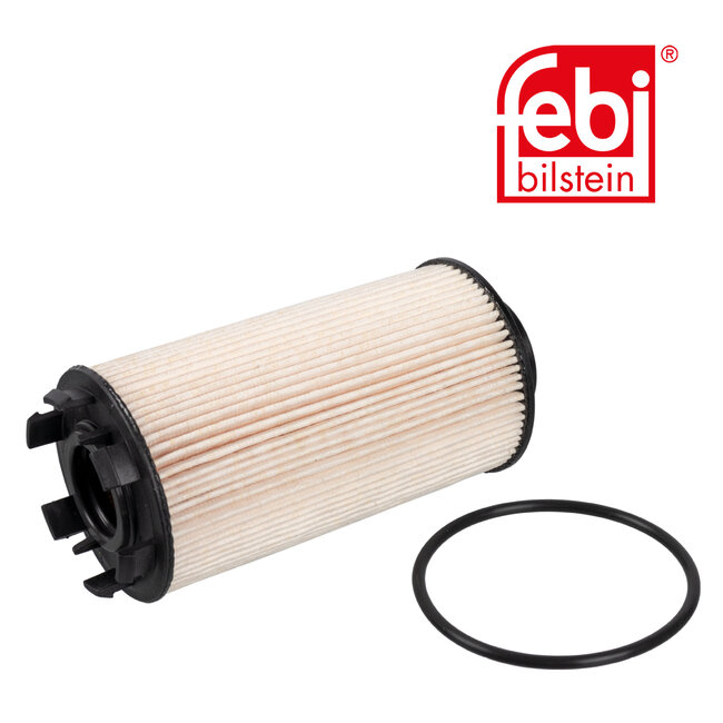 FEBI Bilstein Brandstoffilter met afdichtring - Claas - 106592, 7731860 | Buitendiameter: 75,5 mm | Filter type: filter insert | Hoogte: 160 mm | Voor voertuigen met emissienorm: Euro 6 (en andere)