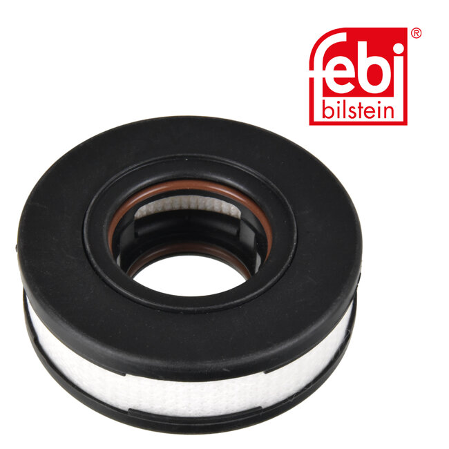 FEBI Bilstein Filter voor carterontluchting - Case IH, John Deere, New Holland - 175200, 5801686484, ER5801686484 | Binnendiameter 1: 35 mm | Binnendiameter: 42 mm | Buitendiameter: 92 mm | Hoogte: 30,6 mm