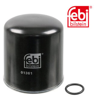 FEBI Bilstein Air Dryer Cartridge with sealing ring, without oil separator - Case IH, Fendt, JCB Landpower, New Holland, Steyr