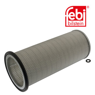 FEBI Bilstein Air Filter with gasket - AGCO, Case IH, Caterpillar, John Deere, Liebherr, Massey Ferguson