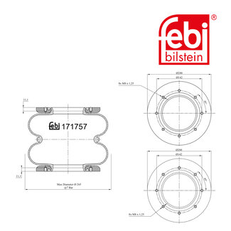 FEBI Bilstein Air Spring - Deutz AG, Deutz-Fahr -Deutz AG, Deutz-Fahr