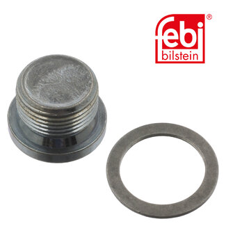 FEBI Bilstein Olie-aftapplug met afdichtring - Case IH, New Holland