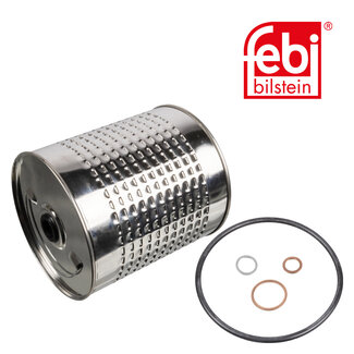 FEBI Bilstein Oil Filter with seal rings - Case IH, Claas, Deutz-Fahr, Komatsu Ltd., Liebherr, Massey Ferguson, New Holland