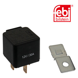 FEBI Bilstein Relay with bracket - Case IH, Deutz-Fahr, Fendt, John Deere, Landini, Linde, Manitou, Massey Ferguson