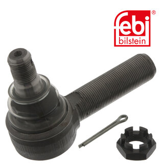 FEBI Bilstein Spoorstangen-/ stuurstangeindstuk met kronenmoer en splitpen - Case IH, Deutz-Fahr, FIAT, Ford, HÜRLIMANN, John Deere, New Holland, Same, Steyr, Steyr