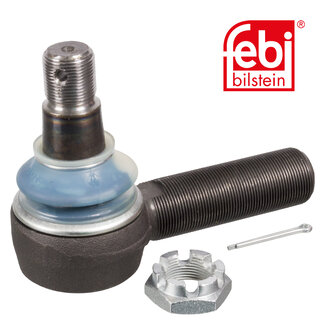 FEBI Bilstein Tie Rod / Drag Link End with castle nut and cotter pin - Deutz-Fahr, JCB Landpower, Liebherr, Steyr