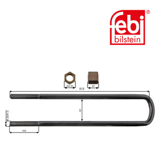 FEBI Bilstein Federbügel mit Muttern