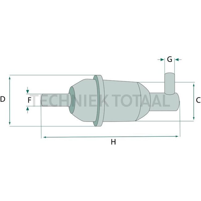 GRANIT Fuel filter - 8001000, FF015, RT4, WK31/5(10)-SAP1, RT 4, WK 31/5 (10)-SAP1, AL67975 | C: 30 mm | D: 37 mm | F: 8 mm | G: 8 mm | H: 105 mm | Connection: 1x angled, 1x straight, 8 mm | Connection: 1x abgewinkelt, 1x gerade, 8 mm | Outer Ø: 37 mm | Height:
