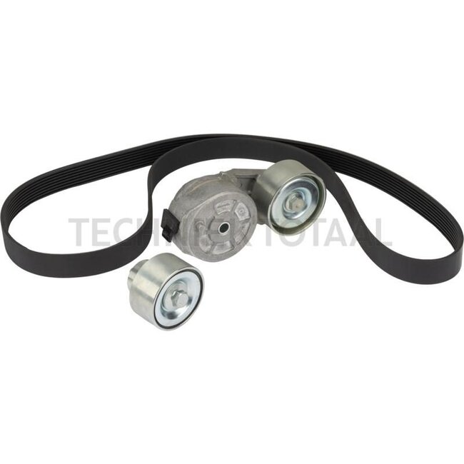 GRANIT Multiriem-set - 11267573, 5802350476 + 504315781 + 504065879, 504315781, 504065879 | Uitvoering: voor hoofdriemaandrijving | Bestaat uit: Riem, riemspanner, spanpoelie | Lengte riem: 1550 mm | Ribben: 8 n