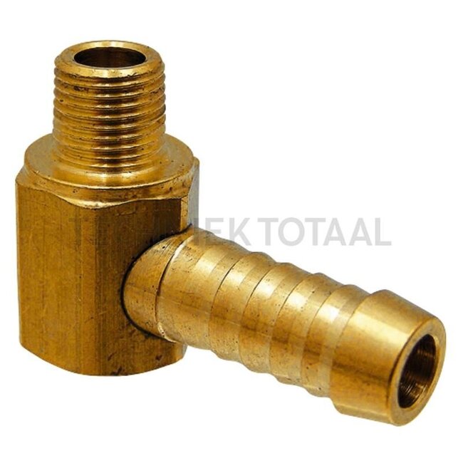 GRANIT Slangtule - 37400008 | Uitvoering: 10 mm, 90° gebogen, voor pomp draad 1/4" NPT