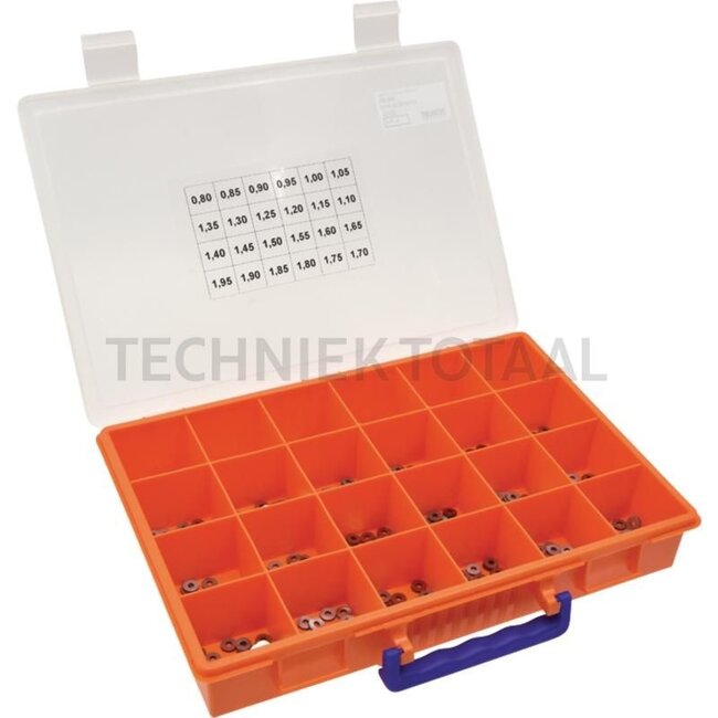 GRANIT Nozzle shim assortment - 37499026 | Ø: 5 x 11,5 mm | Thickness: 0,8 - 1,95 mm | Quantity per pack: 480 | Diameter: 5,0 x 11,5 mm