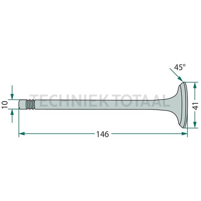 GRANIT Uitlaatklep IHC 353-933, 385-895, 3210-4230 | 3055056R2
