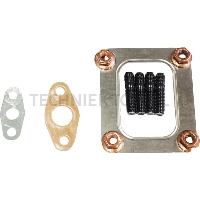 GRANIT Attachment kit - 38002963 | Contents: 1x turbine inlet gasket, 1x oil inlet gasket, 1x oil outlet gasket, 4x copper-plated nut, 4x stud bolt