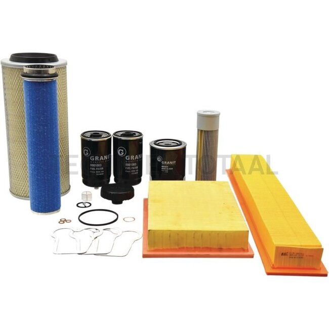 GRANIT Maintenance kit To fit Fendt 300 LS/LSA - 38003167 | To fit: Fendt | To fit type: Farmer 307 | Operating hours: 2000, 4000, 6000, 8000, 10000 | Chassis: 175/01001 - 99999 | Set consisting of: 1x cab filter, 1x feed pump repair set, 1x engine oil filter, 1