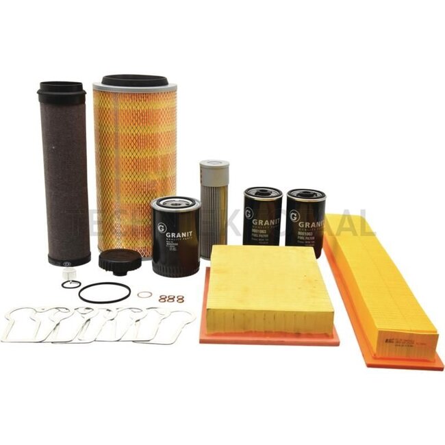 GRANIT Maintenance kit To fit Fendt 300 LS/LSA - 38003173 | To fit: Fendt | To fit type: Farmer 311, 312 | Operating hours: 2000, 4000, 6000, 8000, 10000 | Chassis: 198/07701 - 99999, 199/03501 - 99999 | Set consisting of: 1x cab filter, 1x feed pump repair set,