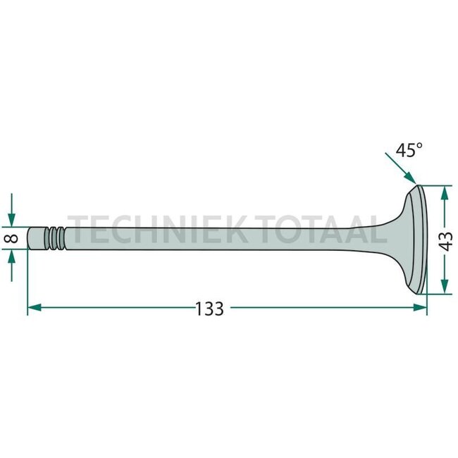 GRANIT Einlassventil neue Ausführung, 3-Ring - 38004050, 04159136, 04153631, 04159138, 02137301, F100004153631 | Motortypen: F2L912, F3L912, F4L912, F6L912, F4L913, F6L913, BF6L913