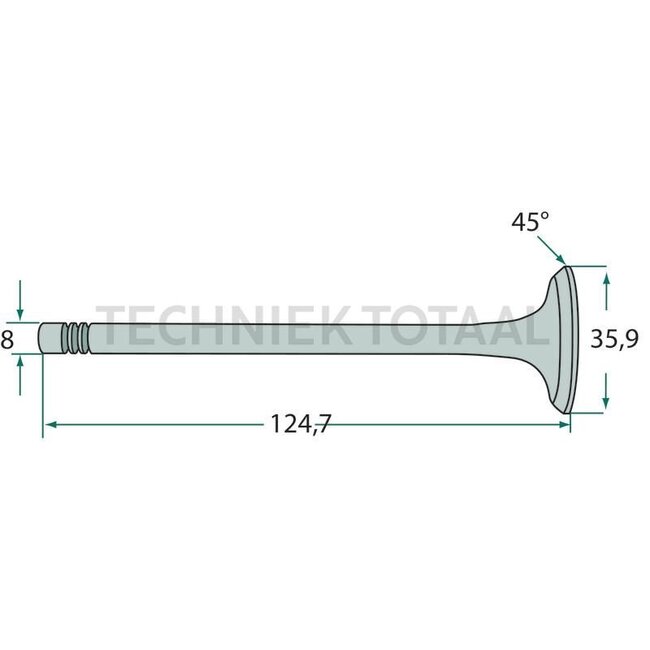 GRANIT Uitlaatklep motor BF4M1012-BF6M1012 Deutz-Fahr | 04208096, 04255217