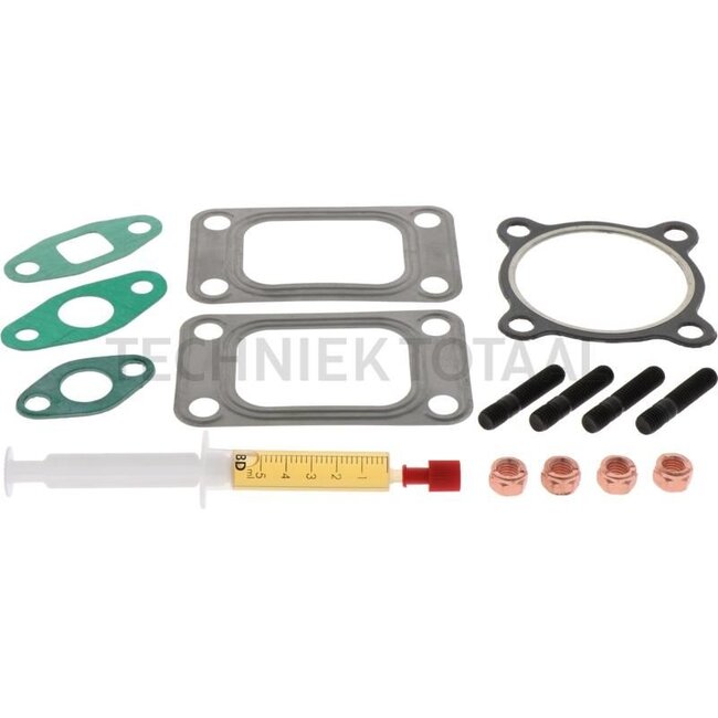 GRANIT Attachment kit - 38004594 | Contents: 1x turbine inlet gasket, 1x turbine outlet gasket, 1x oil inlet gasket, 1x oil outlet gasket, 4x copper-plated nuts, 4x stud bolts