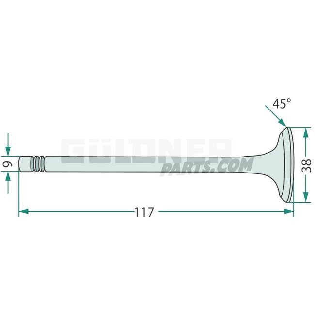 GRANIT Outlet valve engine MWM D 226, D 227 Renault | 7701006368