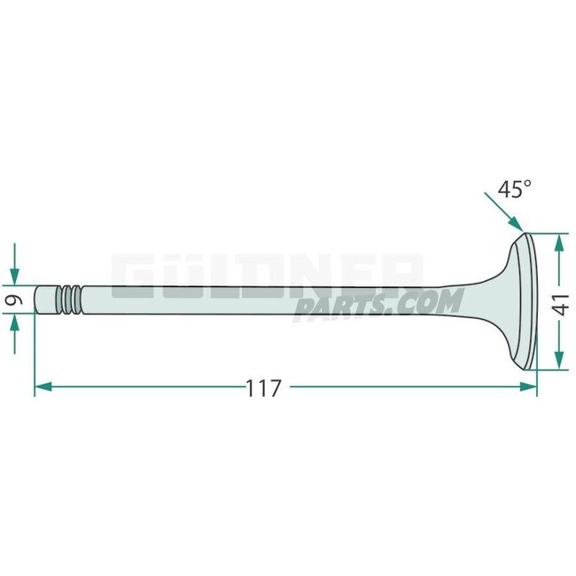GRANIT Inlet valve engine MWM D 226, D 227 Renault | 7701006369
