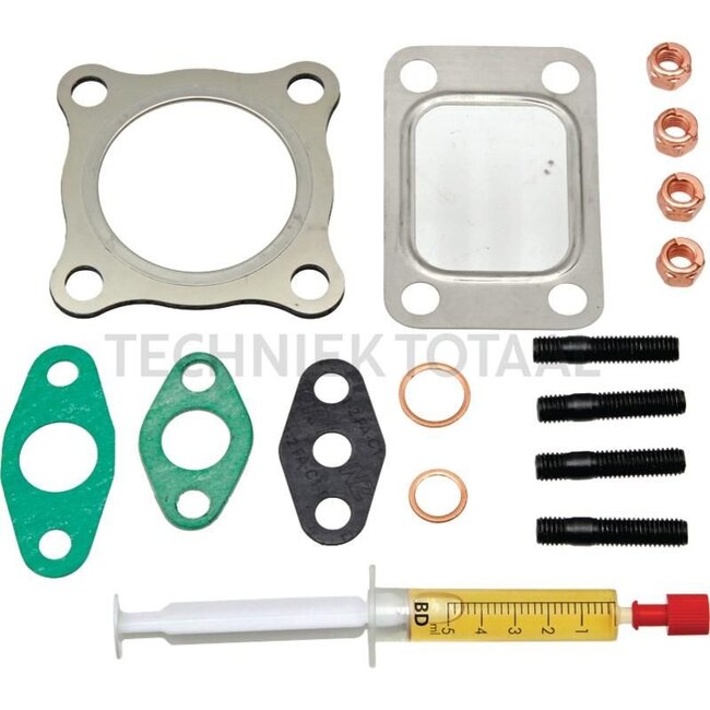GRANIT Attachment kit - 38006239, F119202090040 | Contents: 1x copper sealing ring, 1x turbine inlet gasket, 1x turbine outlet gasket, 1x oil inlet gasket, 1x oil outlet gasket, 1x oil inlet gasket, 4x copper nut, 4x stud bolt