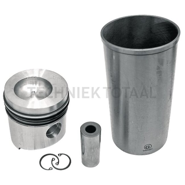 GRANIT Piston set complete 4 rings, Ø 105 mm, gudgeon pin Ø 32 x 82 mm, combustion chamber Ø 62 mm, combustion chamber depth 19.8 mm, dry liner - 38006390, 7701032473, 7701200914 | Dimensions: 4 rings, Ø 105 mm, gudgeon pin Ø 32 x 82 mm, combustion chamber Ø 62