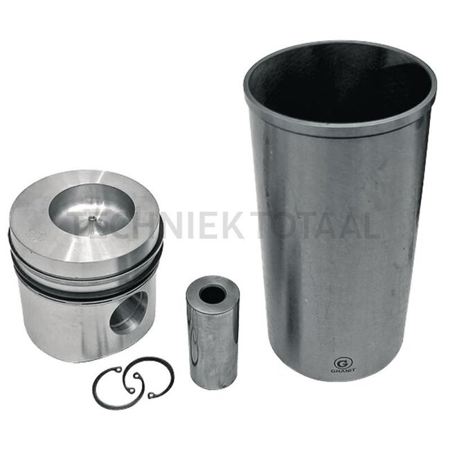 GRANIT Kolbensatz kpl. (ältere Ausführung), 3 Ringe, Ø 105 mm, Bolzen Ø 35 x 82 mm, Brennraum Ø 60 mm, Brennraumtiefe 20,4 mm, Trockene Laufbuchse - 38006393 | Abmessung: (ältere Ausführung), 3 Ringe, Ø 105 mm, Bolzen Ø 35 x 82 mm, Brennraum Ø 60 mm, Brennraumti