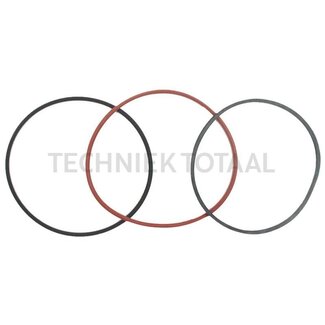 GRANIT O-ring set (in het blok), 3 stuks 1x vierkante ring 104 x 3 x 2,5 mm 1x O-ring, 112 x 3,5 mm 1x O-ring, 110 x 3,5 mm