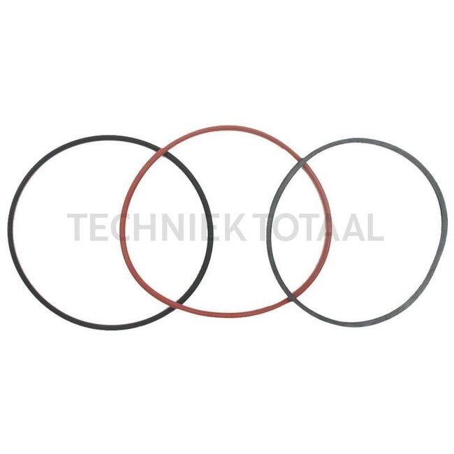 GRANIT O-ring set (in het blok), 3 stuks 1x vierkante ring 104 x 3 x 2,5 mm 1x O-ring, 112 x 3,5 mm 1x O-ring, 110 x 3,5 mm - 38012059, AR71618