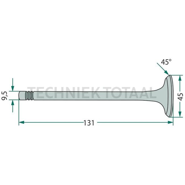 GRANIT Einlassventil 1 Nut John Deere Motor 3164-6359, Serie 11-4030 | R79623, R52251