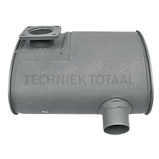 GRANIT Schalldämpfer waagerecht John Deere 6010, 6100, SE6010, SE6100