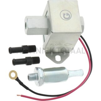 GRANIT Elektrische opvoerpomp 12 volt inclusief 2 slangtules, met overdrukuitschakeling (sensor), Draad 1/8" NPT, Ook geschikt voor benzine