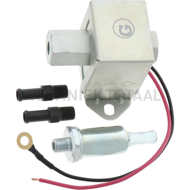 GRANIT Elektrische opvoerpomp 12 volt inclusief 2 slangtules, met overdrukuitschakeling (sensor), Draad 1/8" NPT, Ook geschikt voor benzine - 38012311, AH130127, 70188, 070188 | Uitvoering: 12 volt, Deze pomp is geschikt voor plantaardige olie, Opvoerhoeveelheid