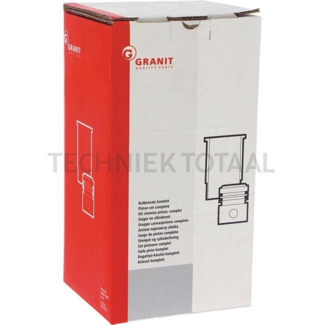 GRANIT Kolbensatz kpl. 3 Ringe, Ø 98 mm, Bolzen Ø 30,2 x 81,3 mm, Brennraum Ø 58,5 mm, Brennraumtiefe 16,5 mm - 38012458, T32340 + T23481 + AR70633 + T23482 + 2x R51112, T23481, T32340, AR70633, R5112, T23482 | Abmessung: 3 Ringe, Ø 98 mm, Bolzen Ø 30,2 x 81,3 m