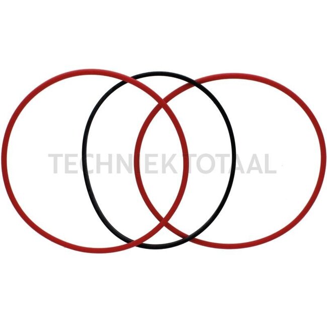 GRANIT O-ring set (in block), 3 pcs. - 38012481, AR71617 | Dimensions: (in block), 3 pcs., 1x flat ring 98 x 4 x 2.5 mm, 1x O-ring 108 x 3.5 mm, 1x O-ring 108 x 3.5 mm