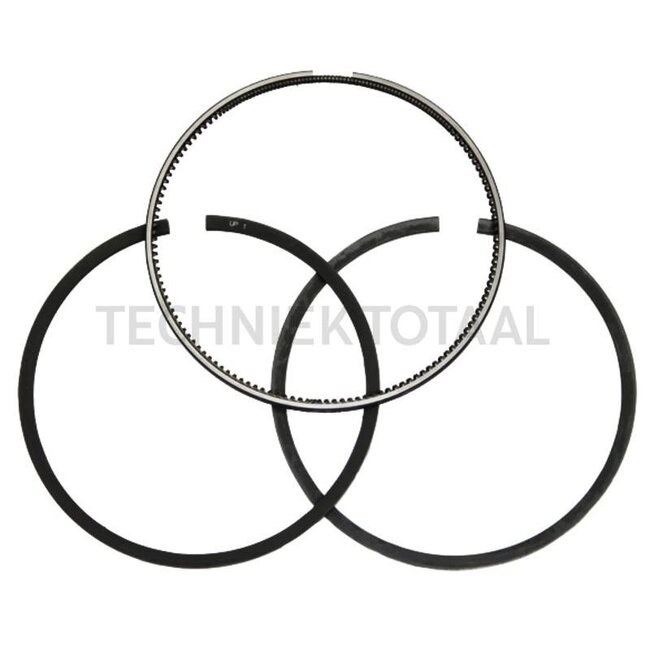 GRANIT Piston ring set 3 rings Ø 116 mm, 3.9 mm (trapezoid ring) / 3.9 mm (trapezoid ring) / 4 mm - 38012483, RE57517 | Dimensions: 3 rings Ø 116 mm, 3.9 mm (trapezoidal ring) / 3.9 mm (trapezoidal ring) / 4 mm
